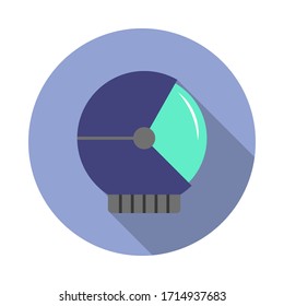 icono de sombra larga de color casco de cosmonaut. Simple vector de color de iconos de espacio para ui y ux, sitio web o aplicación móvil