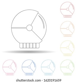 Cosmonaut's helmet in multi color style icon. Simple thin line, outline vector of space icons for ui and ux, website or mobile application