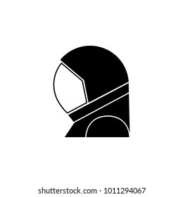 cosmonaut's space suit icon on white background