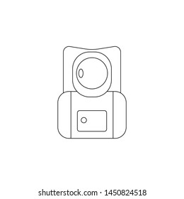 cosmonaut's suit icon. Element of space for mobile concept and web apps icon. Outline, thin line icon for website design and development, app development