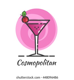 Cosmopolitan cocktail icon