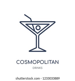 Cosmopolitan icon. Cosmopolitan linear symbol design from drinks collection. Simple outline element vector illustration on white background