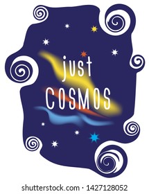 Cosmos abstract background like figure spot with curled border
