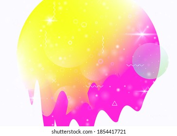 Cosmos background with abstract holographic landscape and future universe. Spectrum mountain silhouette with wavy glitch. 3d fluid. Futuristic gradient and shape. Memphis cosmos background.