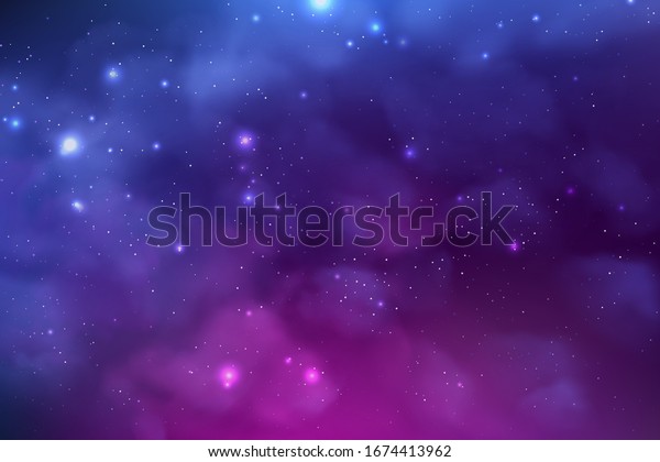 写実的な星塵 星雲 輝く星の背景にコスモス カラフルな銀河の背景 空間のベクター画像イラスト 星の夜無限宇宙天の川 のベクター画像素材 ロイヤリティフリー