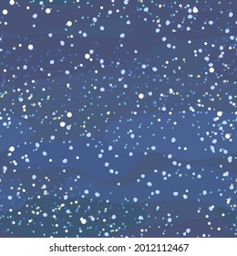 Cosmos background. Seamless pattern. Childrens illustration. Starry sky landscape. Flat style. Cartoon design. Vector