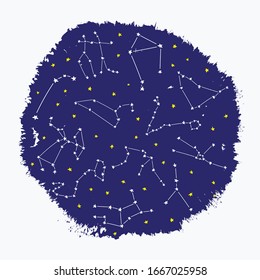 Cosmos constellation stars horoscope decoration pattern sky