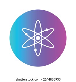 Cosmos Cryptocurrency coin icon. ATOM coin symbol. Cryptocurrency vector icon. Flat Vector illustration - Vector