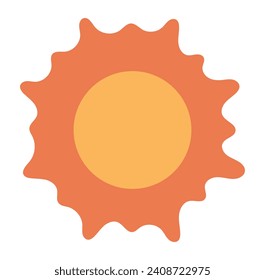 Cosmos element of colorful set. An awe-inspiring illustration merges artistic design with the radiant energy of the sun in the cosmos. Vector illustration.