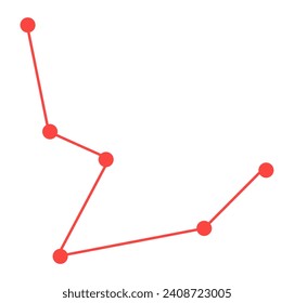 Cosmos element of colorful set. An enchanting image fuses imaginative design with the cosmic wonders of space - constellations. Vector illustration.