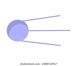 Kosmos Element der bunten Set. Diese Satelliten durchqueren den kosmischen Raum anmutig und symbolisieren Verbindungen jenseits der irdischen Grenzen. Vektorgrafik.
