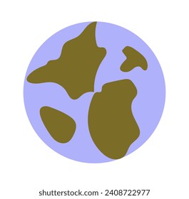 Cosmos element of colorful set. This image showcases a thoughtfully designed Earth against a clean white background. Vector illustration.