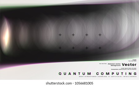 Cosmos futuristic abstract background, quantum space exploration and technology vector poster. Minimalistic shapes, stars and lights for science placards, banners and presentations.