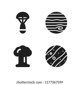 cosmos icon. 4 cosmos vector icons set. explosion, space capsule and mercury icons for web and design about cosmos theme