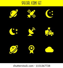 cosmos icon. 9 cosmos set with star, planet, saturn and space vector icons for web and mobile app