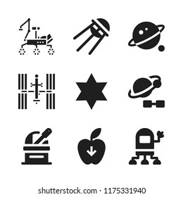 cosmos icon. 9 cosmos vector icons set. moon rover, satellite and planet icons for web and design about cosmos theme
