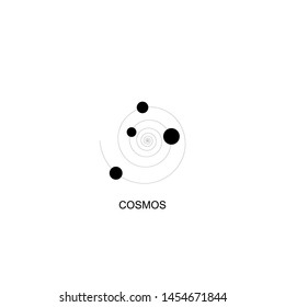 cosmos icon vector black design