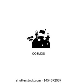 cosmos icon vector black design