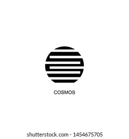 cosmos icon vector black design