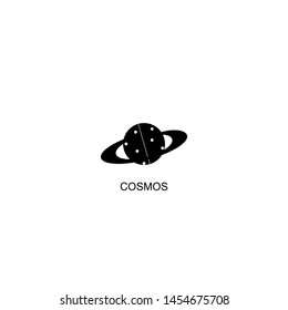 cosmos icon vector black design