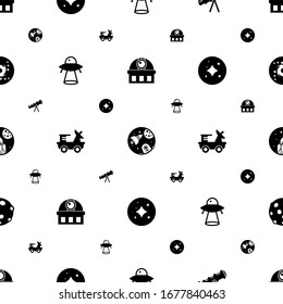 los iconos del cosmos se ajustan perfectamente. Incluido observatorio editable, espacio, telescopio, ufo, resplandor lunar, estrellas, exploración espacial, iconos de la luna. iconos de cosmos para web y móvil.