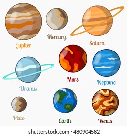 Cosmos illustration planets of the universe