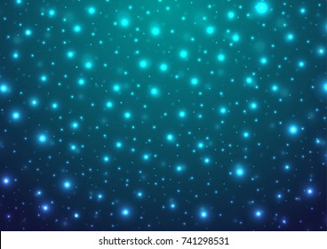 cosmos with luminous stars and galaxy vector illustration
