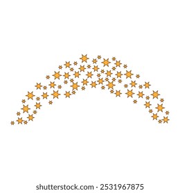 cosmos magic star arch cartoon. illusion dream, spell galaxy, charm mystery cosmos magic star arch sign. isolated symbol vector illustration