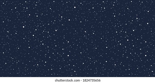 Сosmic, cosmos, night sky, galaxy with tiny dots, stars pattern, starry text background. Elongated rectangle shape. Hand drawn falling snow, dot snowflakes, specks, splash, spray winter texture. 