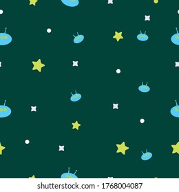 Cosmos pattern UFO. Vector illustration