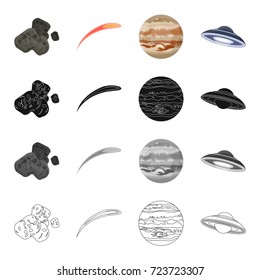 Cosmos, planet, constellation and other web icon in cartoon style. Electric, lamp, universe icons in set collection.