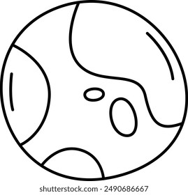 Cosmos Planet Outline Ilustración vectorial