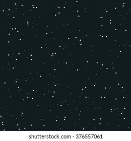 Cosmos seamless pattern. Round white dots on dark blue background.