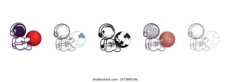 cosmos set vector type icon