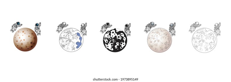cosmos set vector type icon