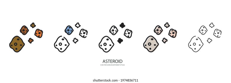 COSMOS SET VECTOR TYPE ICON