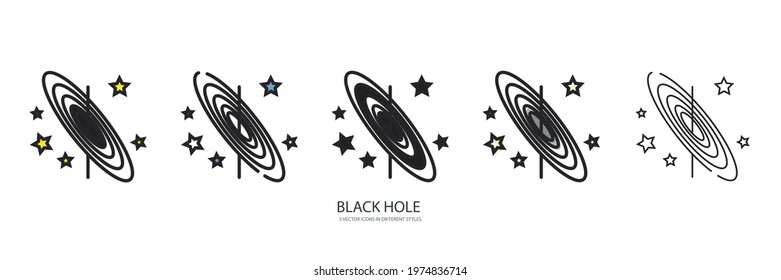 COSMOS SET VECTOR TYPE ICON