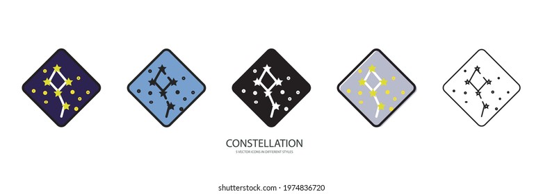 COSMOS SET VECTOR TYPE ICON