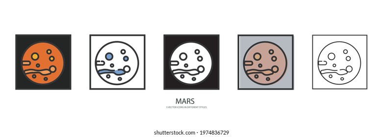 COSMOS SET VECTOR TYPE ICON