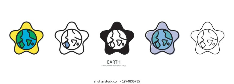 COSMOS SET VECTOR TYPE ICON
