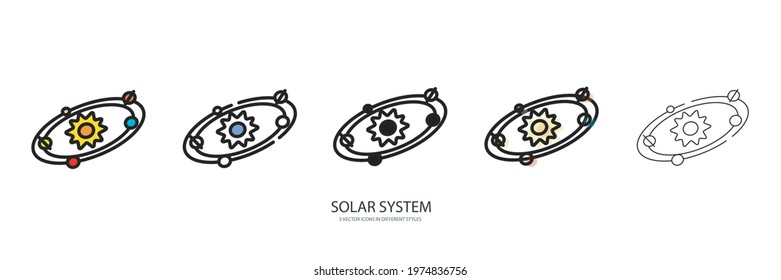 COSMOS SET VECTOR TYPE ICON