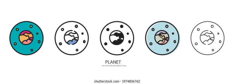 COSMOS SET VECTOR TYPE ICON
