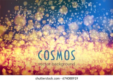 Cosmos. Space vector background, shining lights, blurred background, glow, christmas background and christmas.