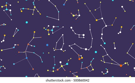 Cosmos stars seamless background pattern