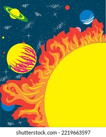 Cosmos Sunburst Design Vector Background