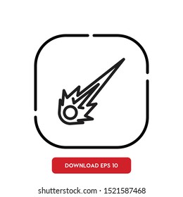 Cosmos symbol, Comet outline vector icon
