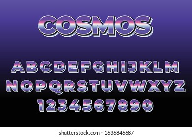 Cosmos text style effect Premium Vector