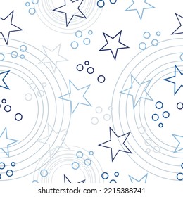 Cosmos texture for paper, wrapping and fabric. Stars Seamless Pattern. The vector image. Starry night sky