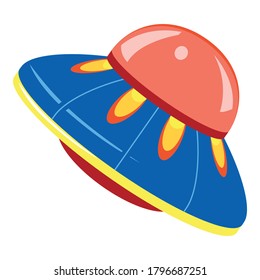 Cosmos ufo icon. Cartoon of cosmos ufo vector icon for web design isolated on white background