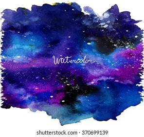 cosmos,space,watercolor background, acrylic,different stains,handmade,card for you,beautiful abstract background,colored spots vector